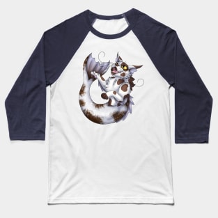 Purrmaid: Chocolate Bicolor Baseball T-Shirt